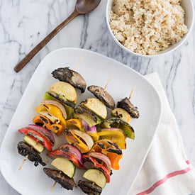 Green Curry Veggie Kabobs