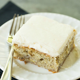 Banana Snack Cake with Cream Cheese