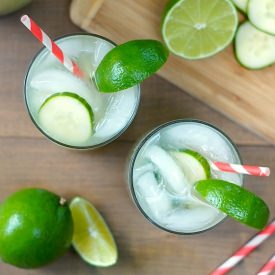 Sparkling Cucumber-Basil Limeade