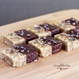 Chocolate Covered Nut Krispy Treats