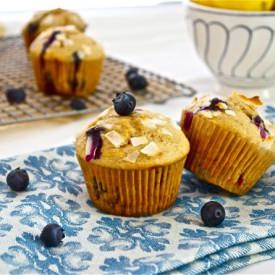 Healthier Blueberry Lemon Muffins