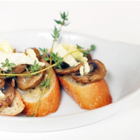 Mushroom and Brie Bruschetta