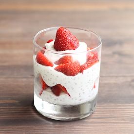 Coconut Cashew Strawberry Pudding