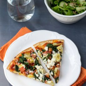 Tomato, Spinach & Artichoke Pizza