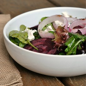 Beet, Goat Cheese, and Onion Salad
