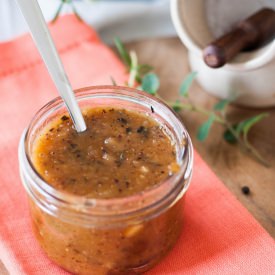 Chunk Peach Jam BBQ Sauce