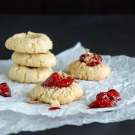 Almond Strawberry Coconut Cookies