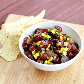 Grape, Corn, Bean Salsa