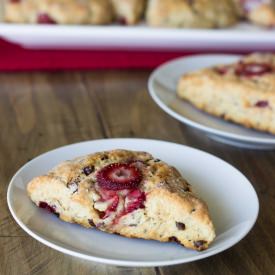 Strawberry Almond Choc Chip Scones