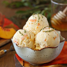 Peach Honey Ice Cream