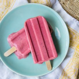 Strawberry Basil Popsicles