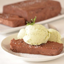 Chocolate Terrine & Basil Ice Cream