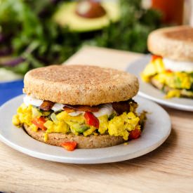 Tofu Scramble Breakfast Sandwiches