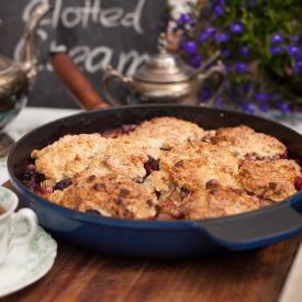 Rhubarb Blackberry Cobbler