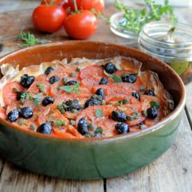 Big Fat Greek Tomato & Olive Tart