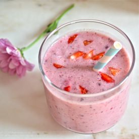 Almond Milk Strawberry Slushie