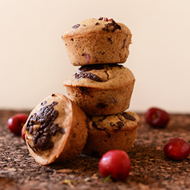 Dark Chocolate Cherry Muffins