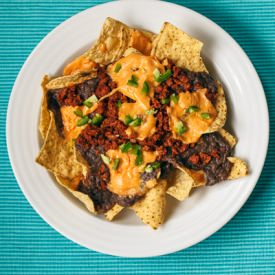 Slow-Cooked Black Beans Nachos