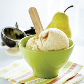 Spiced Pear Ice Cream w Caramel