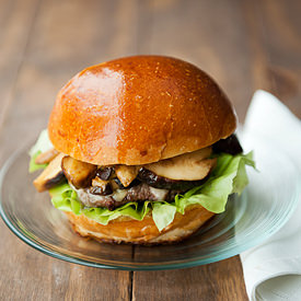 Porcini Mushroom Gruyère Burgers