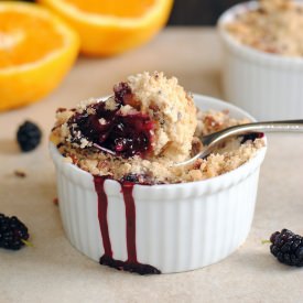 Gingered Mulberry-Orange Crumble