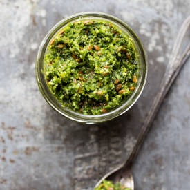 Pesto with Pea Shoots