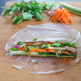 Veggie Summer Roll with Crispy Tofu