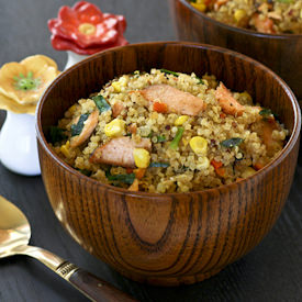 Stir Fried Salmon Quinoa