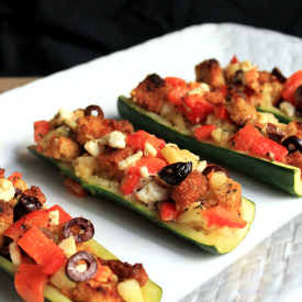 Mediterranean Stuffed Zucchini