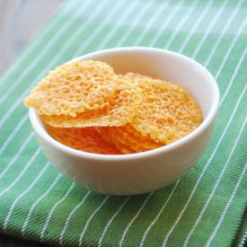 One Ingredient Cheese Crackers