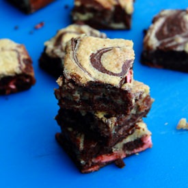 Fudgiest White & Dark Choc Brownies