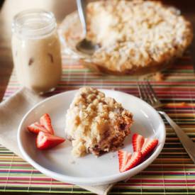 Lemon Glazed Strawberry Coffeecake