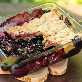 Blueberry Cornmeal Cobbler