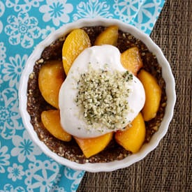 Raw Peach Tart