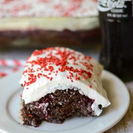 Cherry Coke Poke Cake