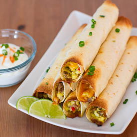 Baked Breakfast Taquitos