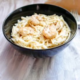 Light Shrimp Alfredo Pasta