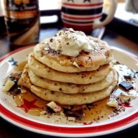 Peppermint Bark Pancakes