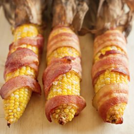 Bacon Wrapped Corn On The Cob