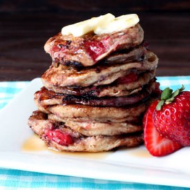 Strawberry Rhubarb Pancakes