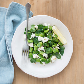 Broad Bean, Mint & Feta Salad