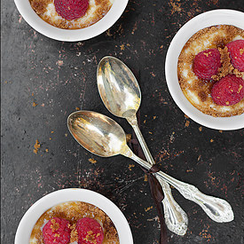 Raspberry Cream Cheese Custard Cups