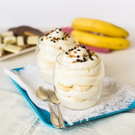 White Chocolate Mousse with Bananas