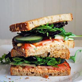 Goat Cheese and Veggie Sandwich