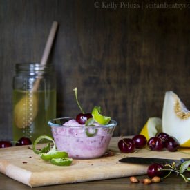 Vegan Cherry Canary Melon Sherbet