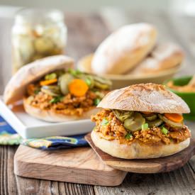 Sesame Sriracha Soy Curls Sandwich
