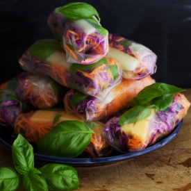 Melon Basil Summer Rolls