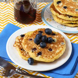 Blueberry Cornmeal Pancakes