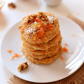 Coconut Carrot Pancakes