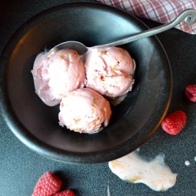 Raspberry Pine Nut Ice Cream